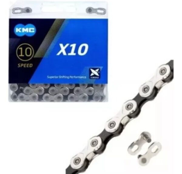 Cadena Kmc X10 Para 10v De 116 Eslabones Con Master A Granel